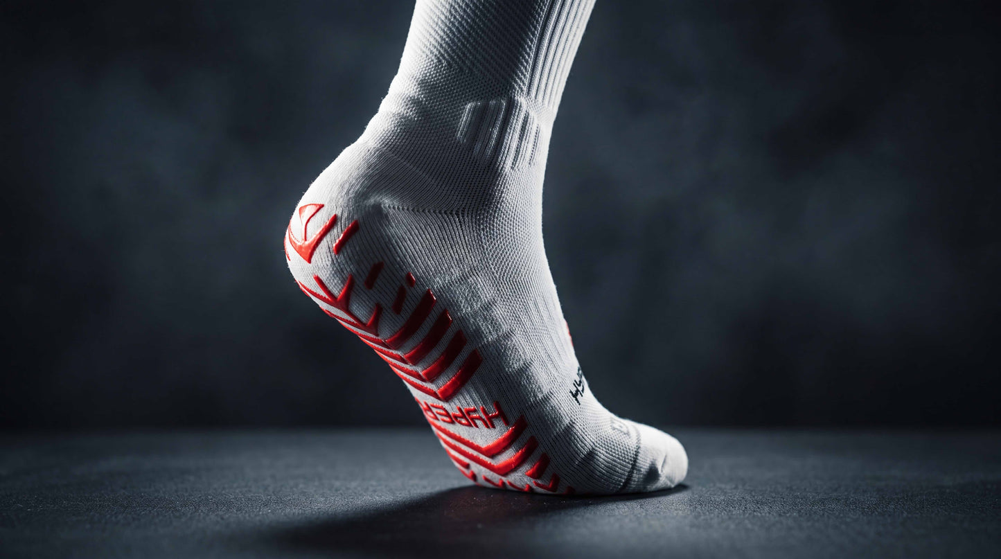 Hyper Grip Athletic Socks side profile with HYPER logo