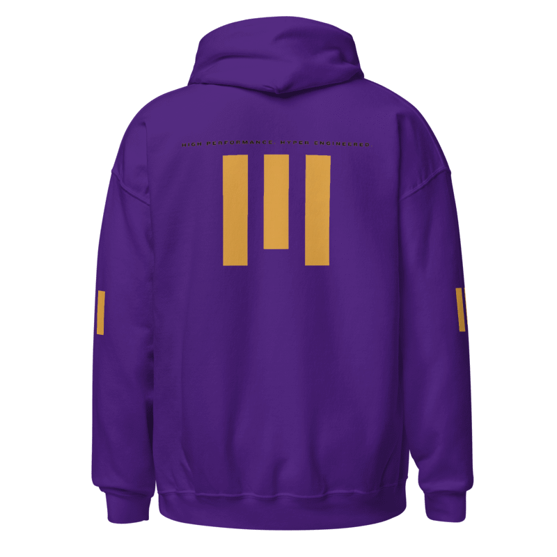 Back of Hypertech Sports Purple Hoodie